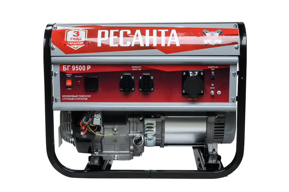 Электрогенератор Ресанта БГ 9500 Р купить по цене 68 290 ₽ в интернет магазине ТЕХСАД