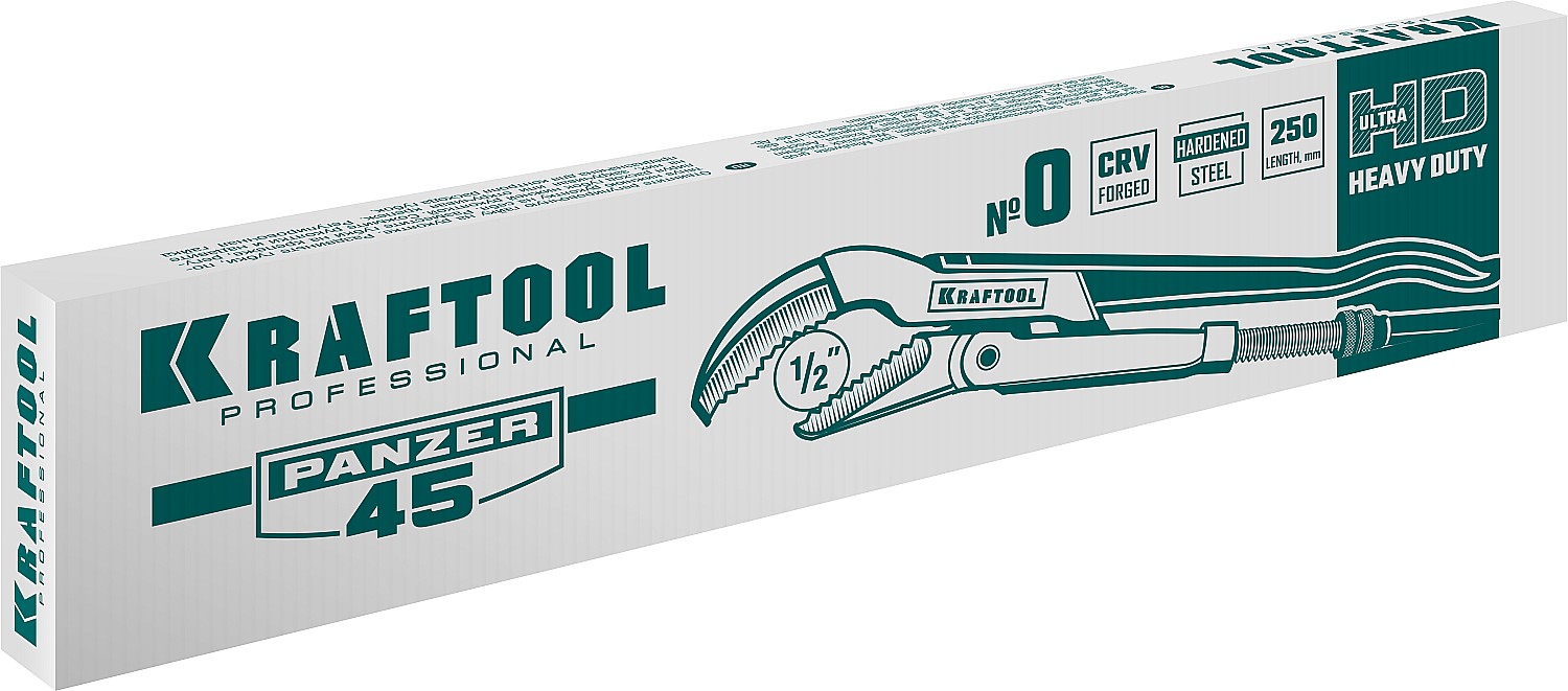 KRAFTOOL №0, изогнутые губки, ключ трубный PANZER-45 2735-05_z02 купить по цене 1 160 ₽ в интернет магазине ТЕХСАД