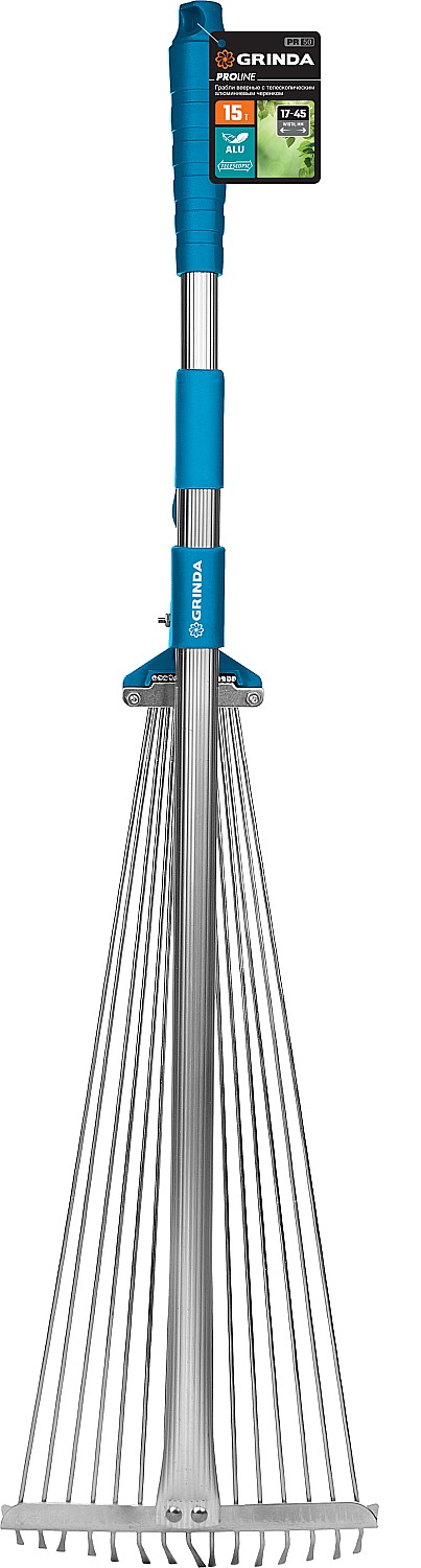 GRINDA 800-1240 мм, грабли веерные с телескопическим черенком PR-50 421868_z01 купить по цене 1 230 ₽ в интернет магазине ТЕХСАД