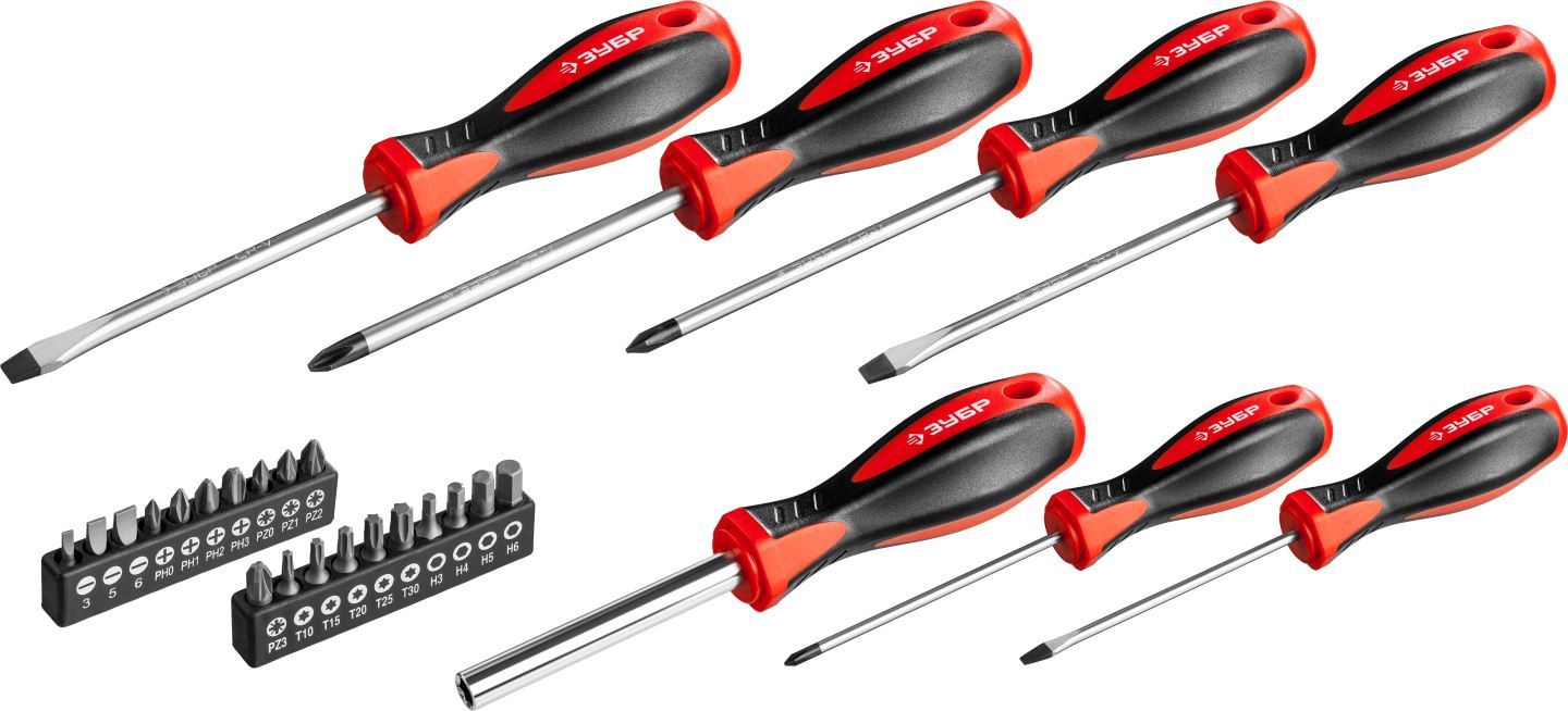 ЗУБР 27 шт, набор отверток с битами ''Универсал 27'' 25027 Мастер купить по цене 1 750 ₽ в интернет магазине ТЕХСАД