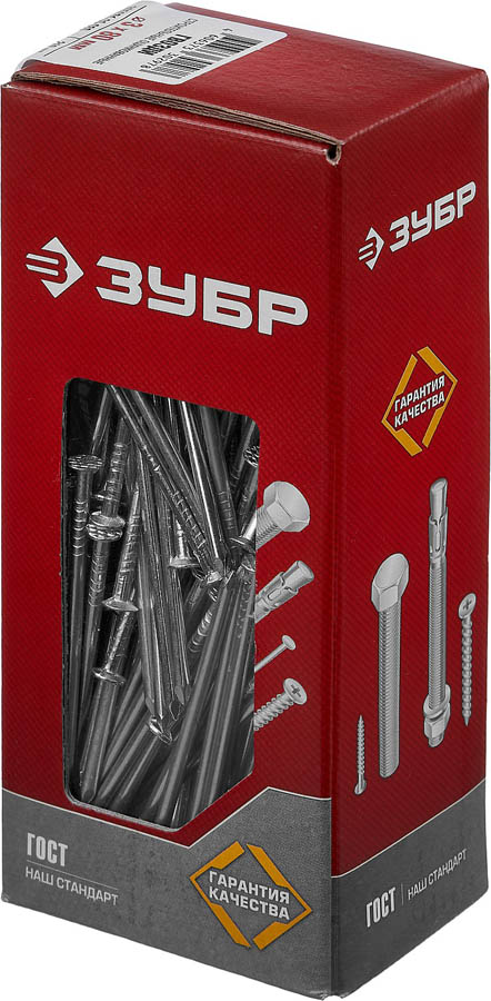 ЗУБР 80 х 3.0 мм, 1 кг, ГОСТ 4028-94, гвозди строительные оцинкованные 305031-30-080 купить по цене 280 ₽ в интернет магазине ТЕХСАД