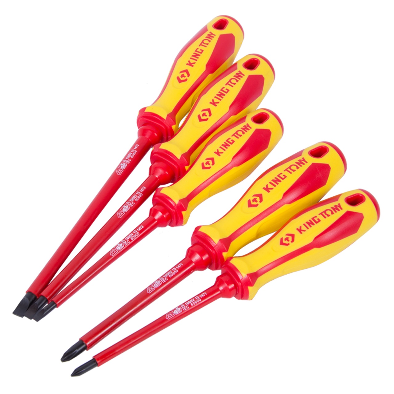 Набор отверток, диэлектрические, 5 предметов KING TONY 30615MR купить по цене 2 090 ₽ в интернет магазине ТЕХСАД