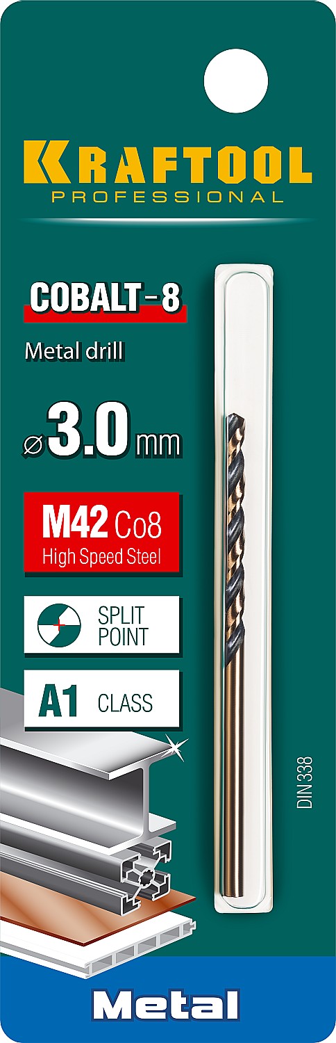 KRAFTOOL Ø 3 х 61 мм, HSS-Co (8%), класс A, сверло по металлу 29656-3 Pro KRAFTOOL Ø 3 х 61 мм, HSS-Co (8%), класс A, сверло по металлу 29656-3 Pro купить по цене 134 ₽ в интернет магазине ТЕХСАД