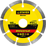 STAYER Ø 115Х22.2 мм, алмазный, сегментный, диск отрезной UNIVERSAL 36671-115_z01 Master купить по цене 143 ₽ в интернет магазине ТЕХСАД