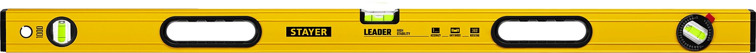 STAYER 1000 мм, уровень строительный фрезерованный LEADER 3466-100_z01 купить по цене 970 ₽ в интернет магазине ТЕХСАД