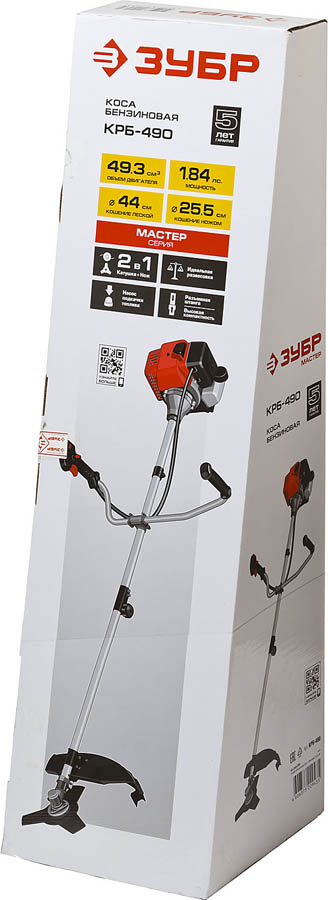 ЗУБР 1.1 кВт/ 1.5 л.с., 49.3 см3, триммер бензиновый (бензокоса) КРБ-490 Мастер купить по цене 10&nbsp;100 ₽ в интернет магазине ТЕХСАД