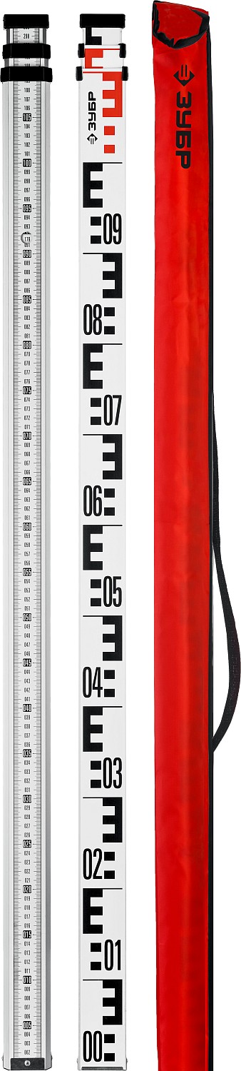 ЗУБР 3 м, рейка геодезическая РГ 3 34948-3 купить по цене 2 470 ₽ в интернет магазине ТЕХСАД