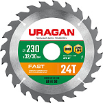 URAGAN 230 х 32/30 мм, 24Т, диск пильный по дереву Fast 36800-230-32-24_z01 купить по цене 680 ₽ в интернет магазине ТЕХСАД