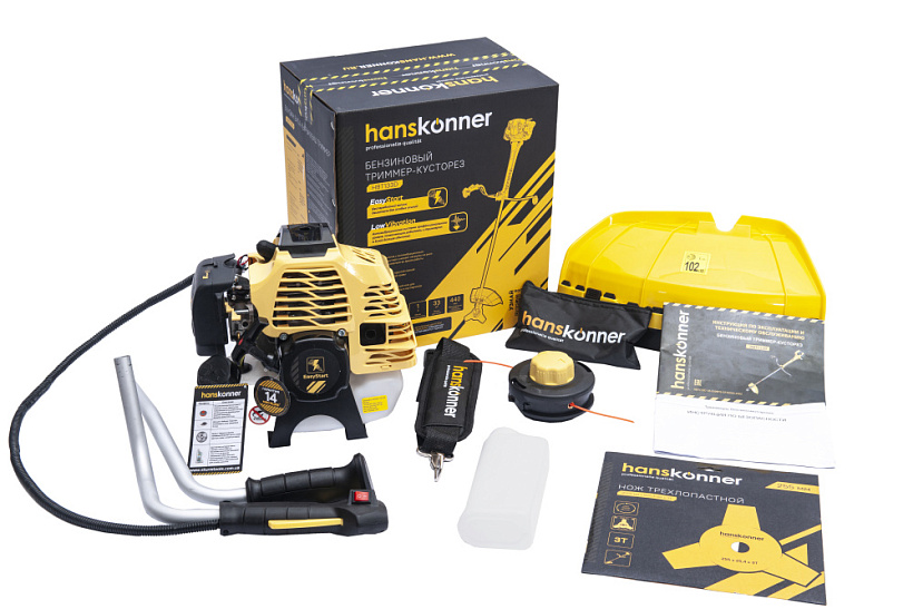 Триммер бензиновый Hanskonner HBT133D купить по цене 10&nbsp;950 ₽ в интернет магазине ТЕХСАД