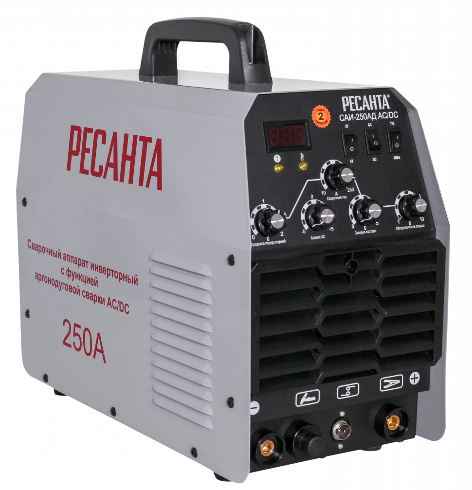 Сварочный аппарат инверторный Ресанта САИ-250 АД AC/DC Сварочный аппарат инверторный Ресанта САИ-250 АД AC/DC купить по цене 61 090 ₽ в интернет магазине ТЕХСАД