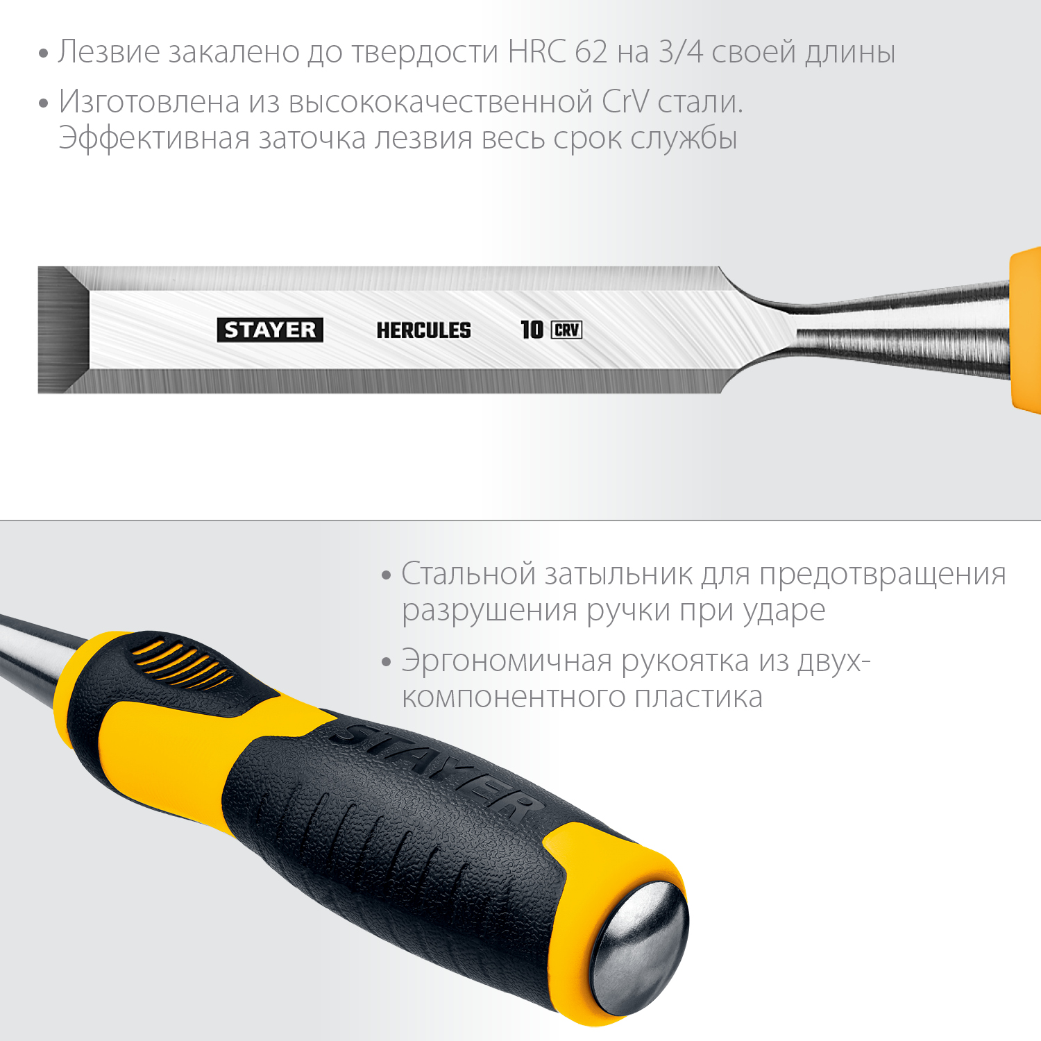 STAYER 10 мм, с двухкомпонентной ручкой, стамеска 18205-10_z01 купить по цене 500 ₽ в интернет магазине ТЕХСАД