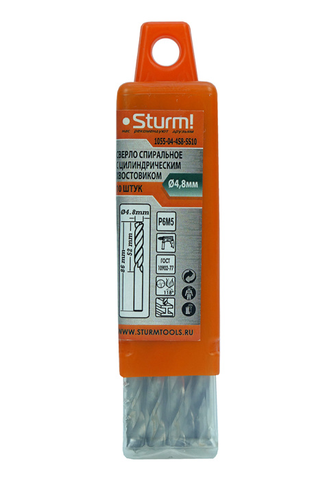 Сверло по металлу Sturm! 1055-04-4S8-SS10 купить по цене 310 ₽ в интернет магазине ТЕХСАД