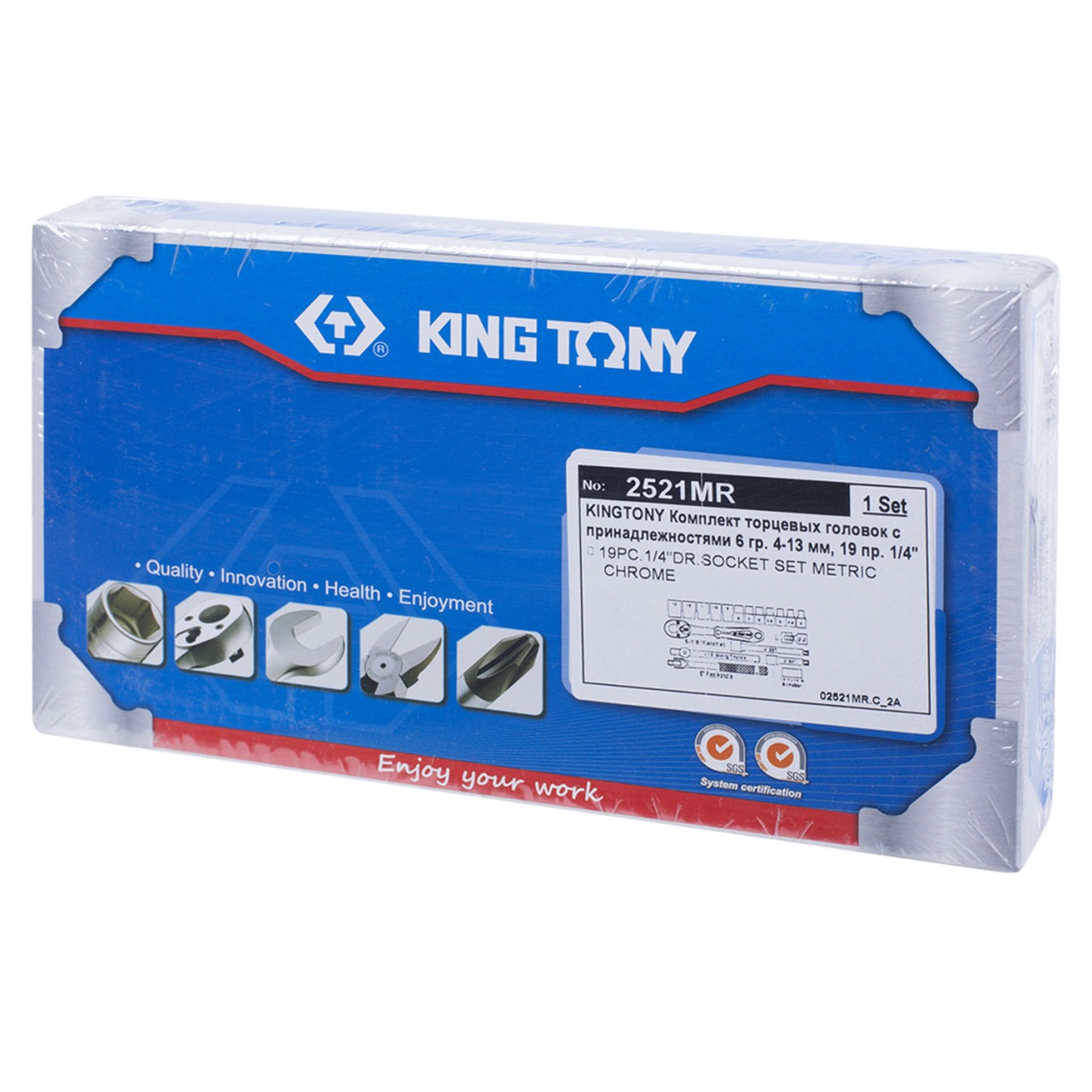 Набор торцевых головок с принадлежностями 1/4'', шестигранные, 4-13 мм, 19 предметов KING TONY 2521MR купить по цене 4 570 ₽ в интернет магазине ТЕХСАД