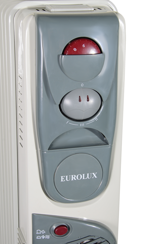 Масляный радиатор Eurolux ОМ-EU-9НВ с вентилятором купить по цене 4 990 ₽ в интернет магазине ТЕХСАД