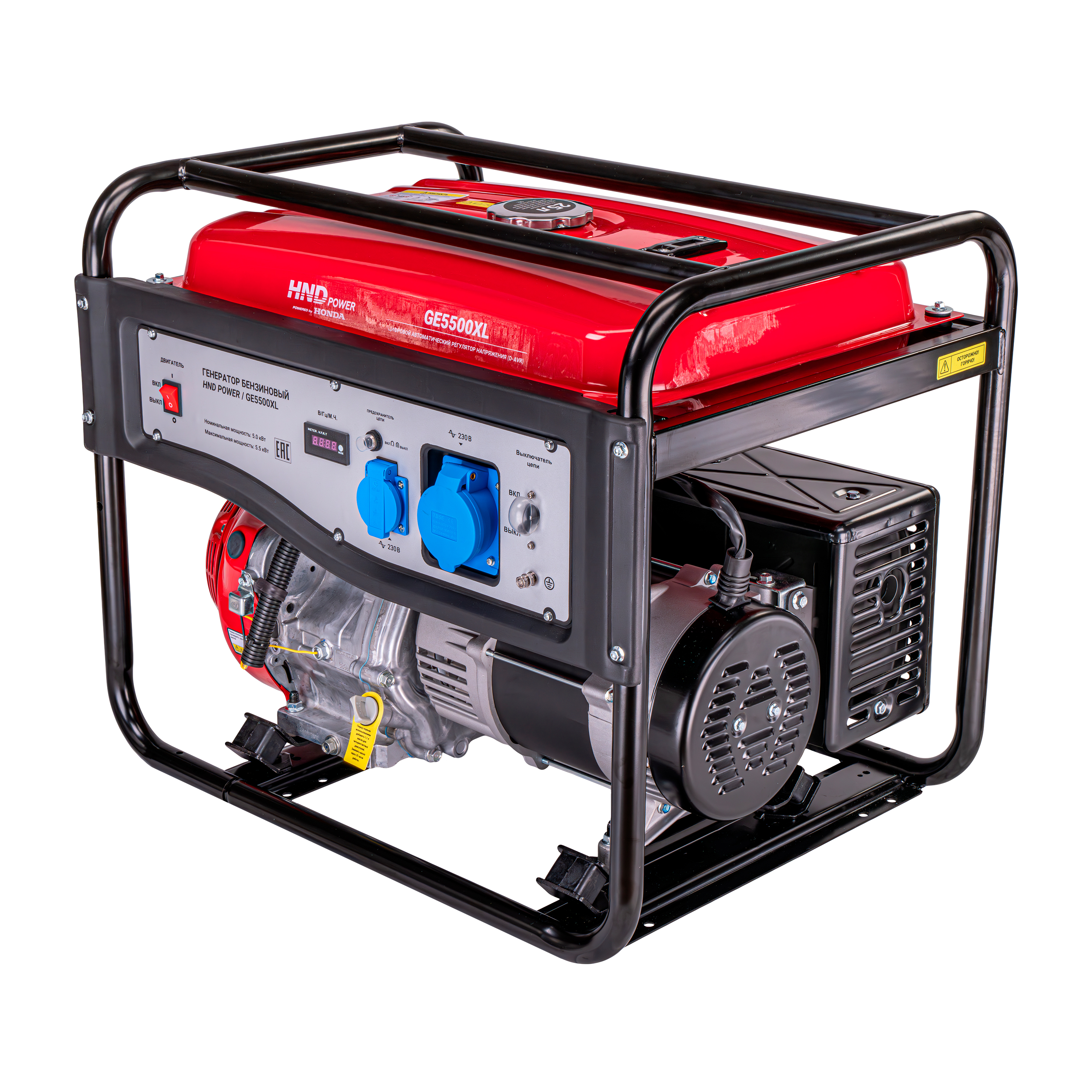 Бензиновый генератор HND GE5500XL (с двигателем Honda, 5,5 кВт) купить по цене 89&nbsp;900 ₽ в интернет магазине ТЕХСАД