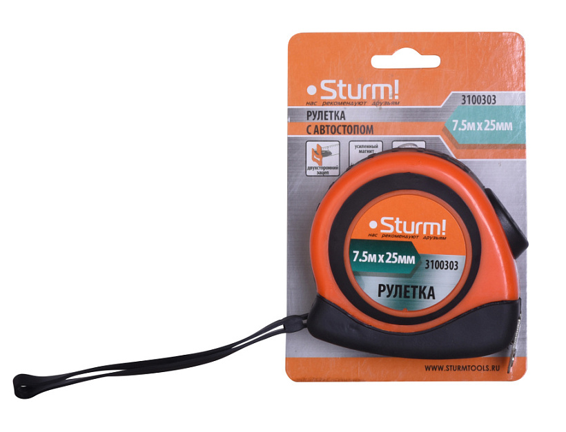 Рулетка Sturm! 3100303 купить по цене 640 ₽ в интернет магазине ТЕХСАД