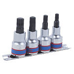 Набор торцевых насадок 1/2'', Spline, М6-М12, L = 80 мм, 4 предмета KING TONY 4126PR купить по цене 1 570 ₽ в интернет магазине ТЕХСАД