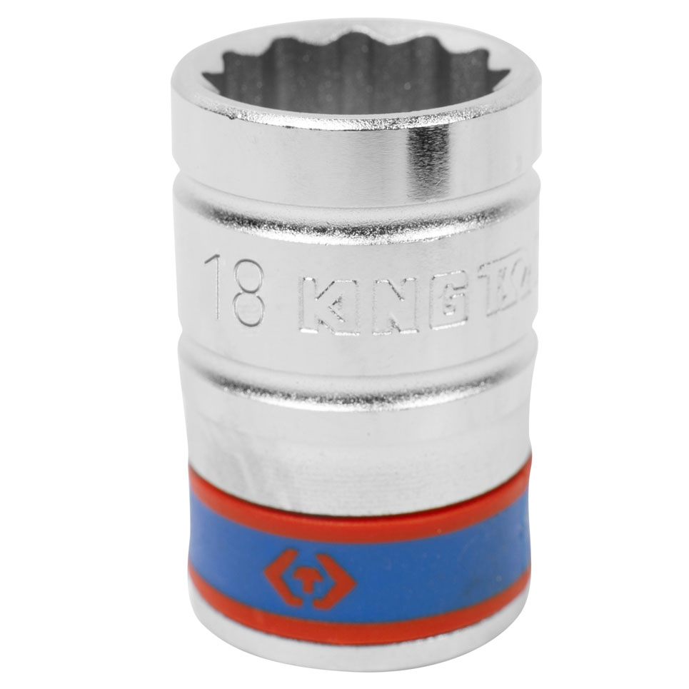 Головка торцевая стандартная двенадцатигранная 1/2'', 18 мм KING TONY 433018M купить по цене 310 ₽ в интернет магазине ТЕХСАД