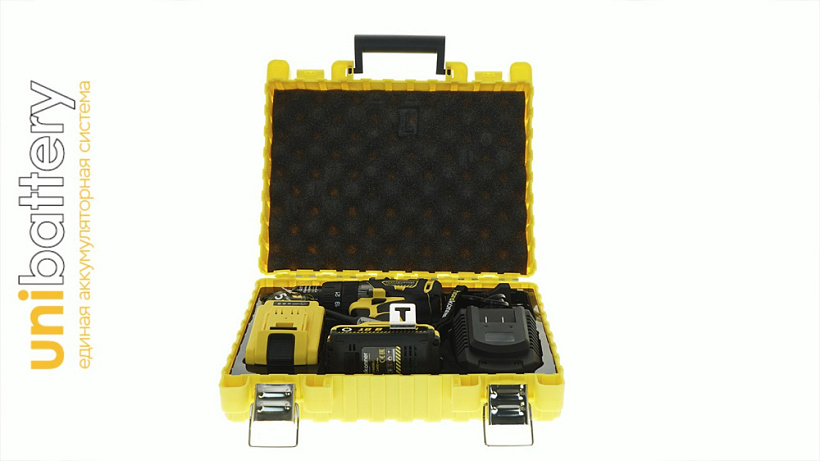 Аккумуляторный шуруповерт Hanskonner HCD1865BLI Unibattery купить по цене 16&nbsp;890 ₽ в интернет магазине ТЕХСАД