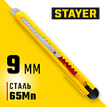STAYER 9 мм, сегментированное лезвие, нож QUICK-9 0901_z01 купить по цене 54 ₽ в интернет магазине ТЕХСАД