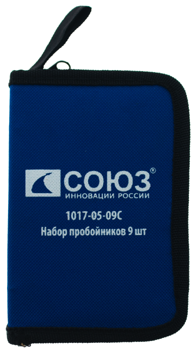 1017-05-09С Набор пробойников 9шт, 3,2-12,7 мм, СОЮЗ купить по цене 840 ₽ в интернет магазине ТЕХСАД