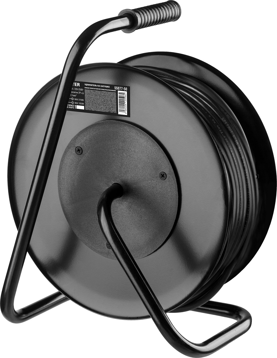 STAYER 50 м, 3700 Вт, 4 гнезда, IP44, КГ 3х1,5 кв мм, удлинитель на катушке 55077-50 купить по цене 6 690 ₽ в интернет магазине ТЕХСАД