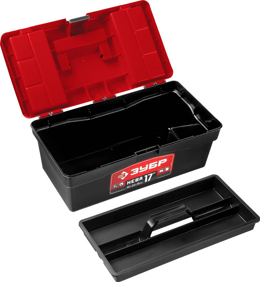 ЗУБР 420 х 220 х 180 мм (17''), пластиковый, ящик для инструмента НЕВА-17 38323-17 купить по цене 820 ₽ в интернет магазине ТЕХСАД