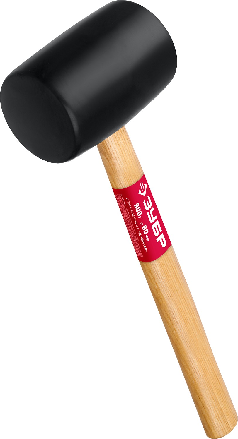 ЗУБР 900 г, чёрная резиновая киянка с деревянной рукояткой 2050-90_z02 Мастер купить по цене 600 ₽ в интернет магазине ТЕХСАД