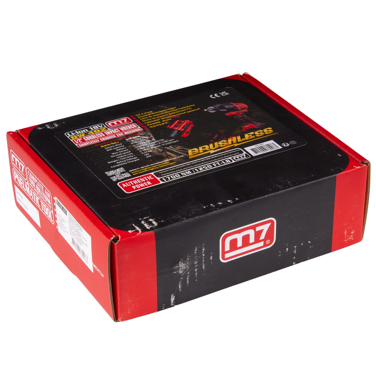 Гайковерт аккумуляторный ударный 1/2'', 1700 Нм, 18 В, без аккумулятора и ЗУ MIGHTY SEVEN DW-402 купить по цене 37&nbsp;900 ₽ в интернет магазине ТЕХСАД