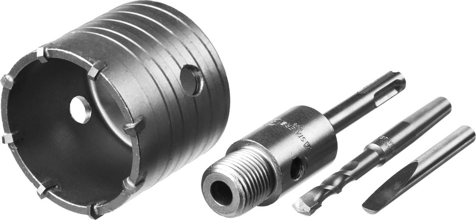 STAYER Ø 65 мм, державка, сверло, 8T, коронка по бетону с оснасткой 29190-65_z01 купить по цене 1 240 ₽ в интернет магазине ТЕХСАД