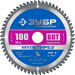 ЗУБР 180 х 30 мм, 60Т, диск пильный по алюминию Мультирез 36907-180-30-60_z01 купить по цене 1 620 ₽ в интернет магазине ТЕХСАД