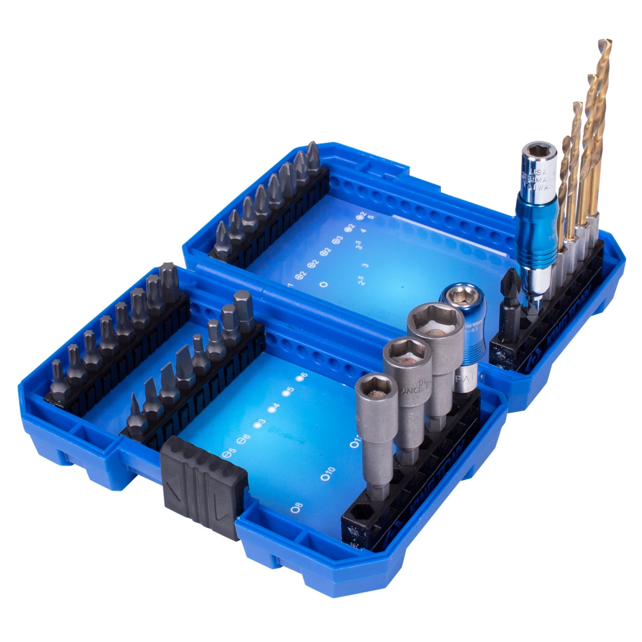 Набор вставок (бит) 1/4'', PH, PZ, Hex, Torx, Slotted, сверла, 35 предметов KING TONY 1035MR купить по цене 3 920 ₽ в интернет магазине ТЕХСАД