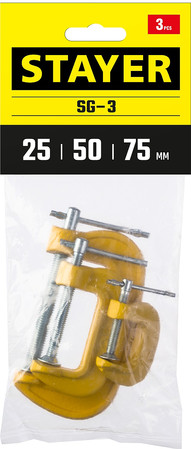 STAYER G 25,75,50 мм, струбцина 3212-H3_z03 Master купить по цене 480 ₽ в интернет магазине ТЕХСАД