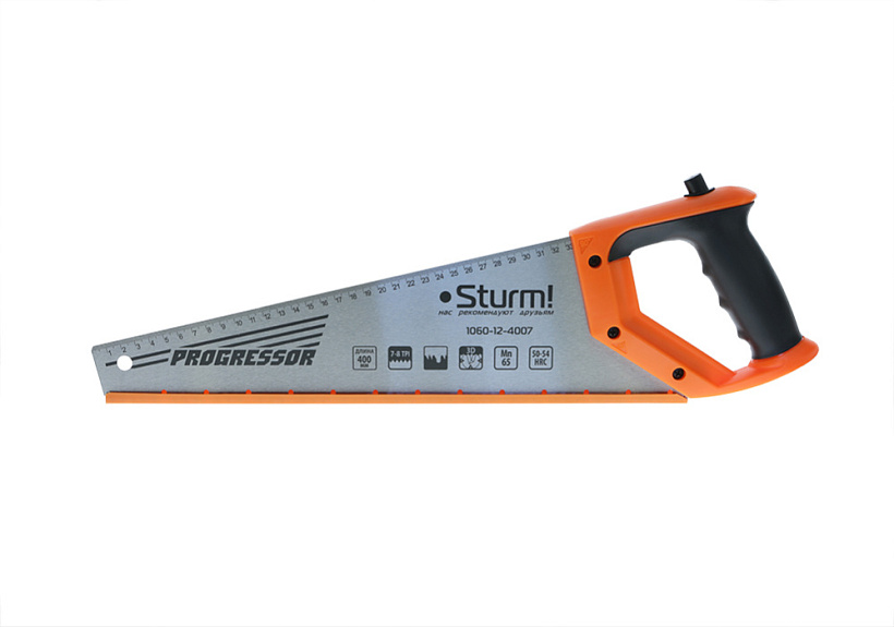 Ножовка по дереву Sturm! 1060-12-4007 со встроенным карандашом купить по цене 740 ₽ в интернет магазине ТЕХСАД