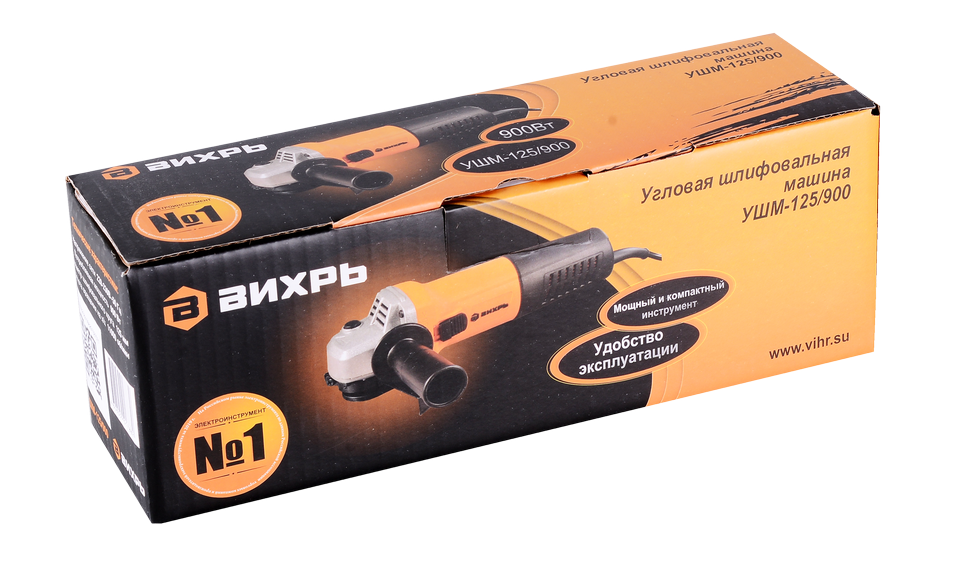Угловая шлифмашина (болгарка) ВИХРЬ УШМ-125/900 купить по цене 2&nbsp;179 ₽ в интернет магазине ТЕХСАД