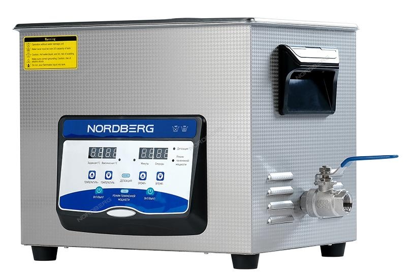 Ванна ультразвуковая с цифровым управлением и подогревом, 10,0 л NORDBERG NU100D купить по цене 28&nbsp;710 ₽ в интернет магазине ТЕХСАД