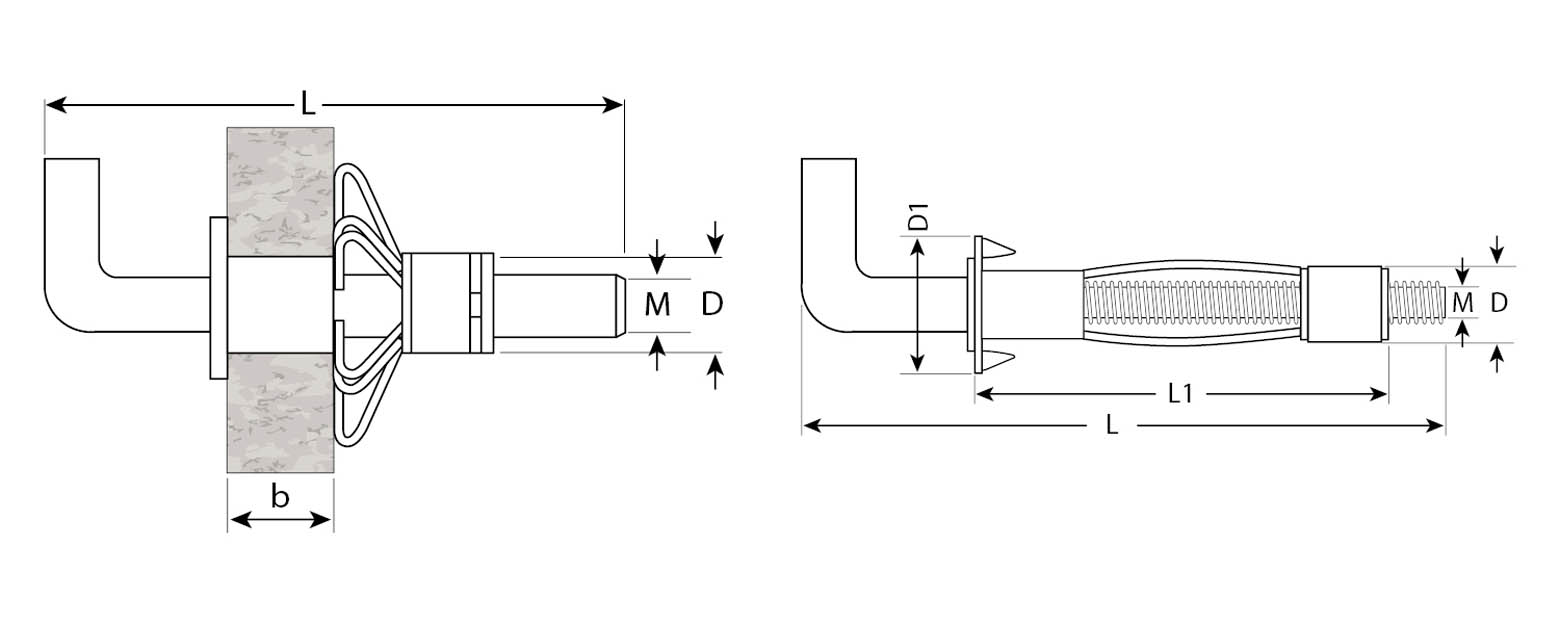 ЗУБР 100 шт., М4х32х8 мм, оцинкованный, с полукольцом, анкер МОЛЛИ для пустотелых конструкций 302512-04-032 купить по цене 1 840 ₽ в интернет магазине ТЕХСАД