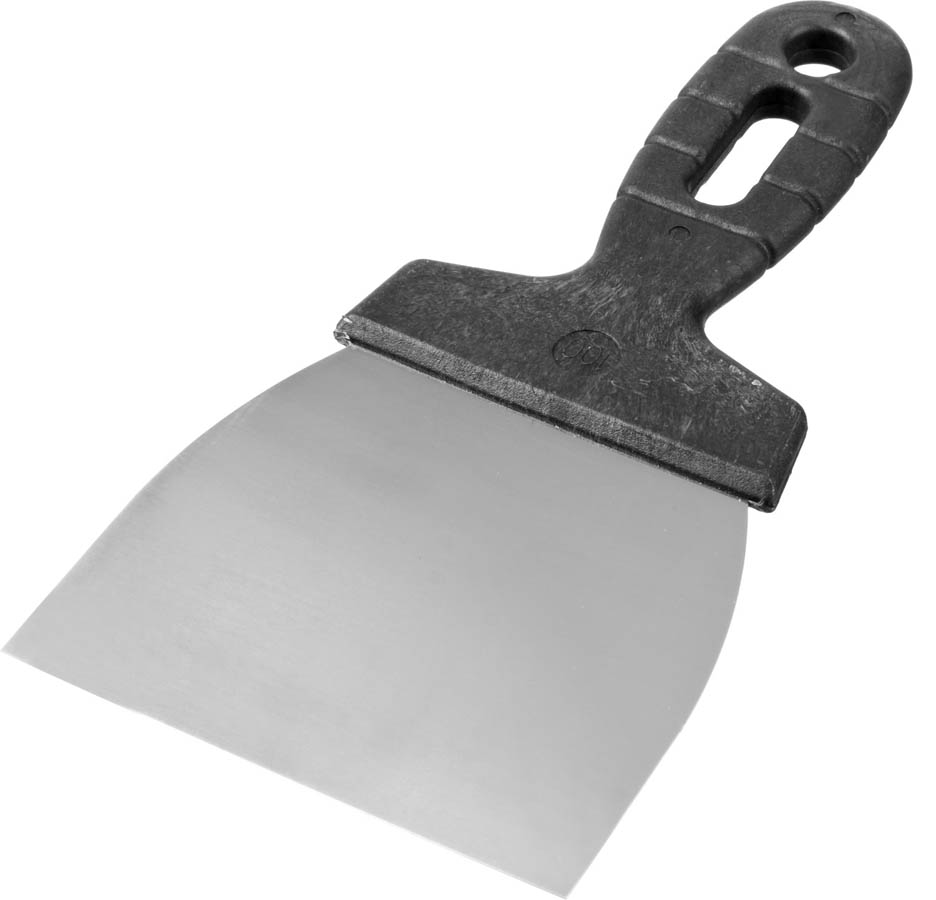 ЗУБР 100 мм, нержавеющая полотно, пластмассовая рукоятка, шпатель 10077-10 купить по цене 70 ₽ в интернет магазине ТЕХСАД
