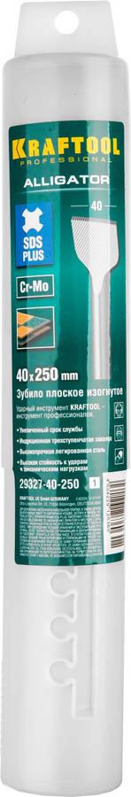 KRAFTOOL 250 мм, SDS-Plus, зубило плоское изогнутое 29327-40-250_z01 купить по цене 778 ₽ в интернет магазине ТЕХСАД