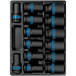 Набор ударных глубоких торцевых головок 3/4'', ложемент, 14 предметов KING TONY 9-6414MP купить по цене 22 150 ₽ в интернет магазине ТЕХСАД