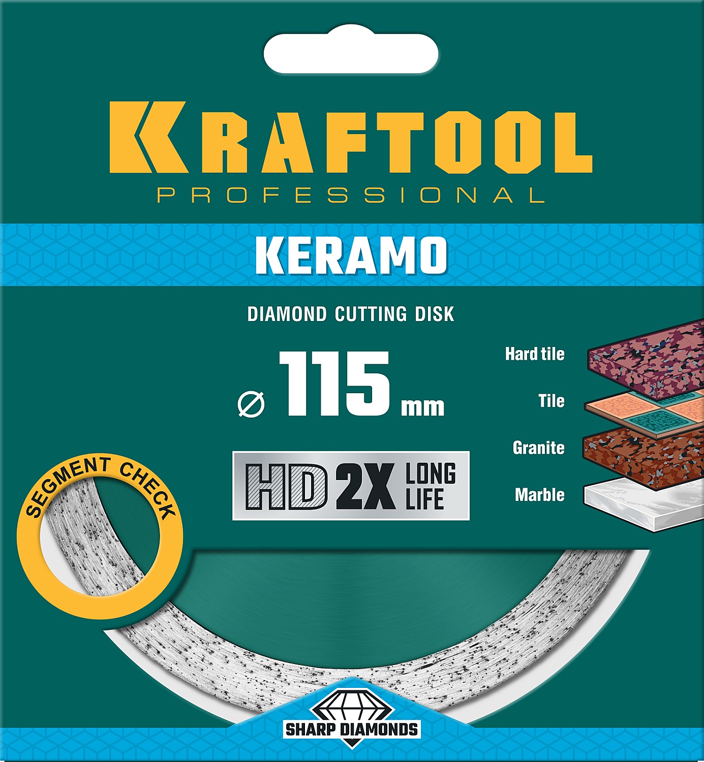 KRAFTOOL Ø 115Х22.2 мм, алмазный, сплошной, по керамограниту, керамической плитке диск отрезной KERAMO 36684-115 купить по цене 880 ₽ в интернет магазине ТЕХСАД