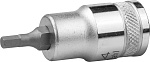 KRAFTOOL 1/2'', S2 сталь, H4, сатинированная, торцовая бита-головка ''INDUSTRIE QUALITAT'' 27908-04 купить по цене 194 ₽ в интернет магазине ТЕХСАД