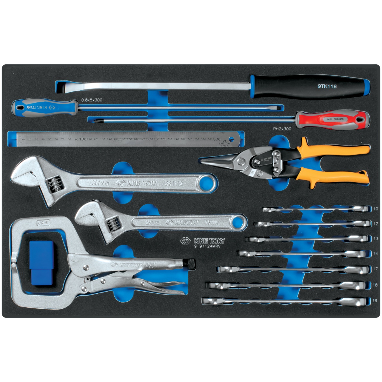 Набор инструментов арматурщика, ложемент, 24 предмета KING TONY 9-91124MRV купить по цене 23 750 ₽ в интернет магазине ТЕХСАД