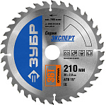 ЗУБР Ø 210 x 30 мм, 36T, диск пильный по дереву ''Оптимальный рез'' 36903-210-30-36 купить по цене 1 190 ₽ в интернет магазине ТЕХСАД
