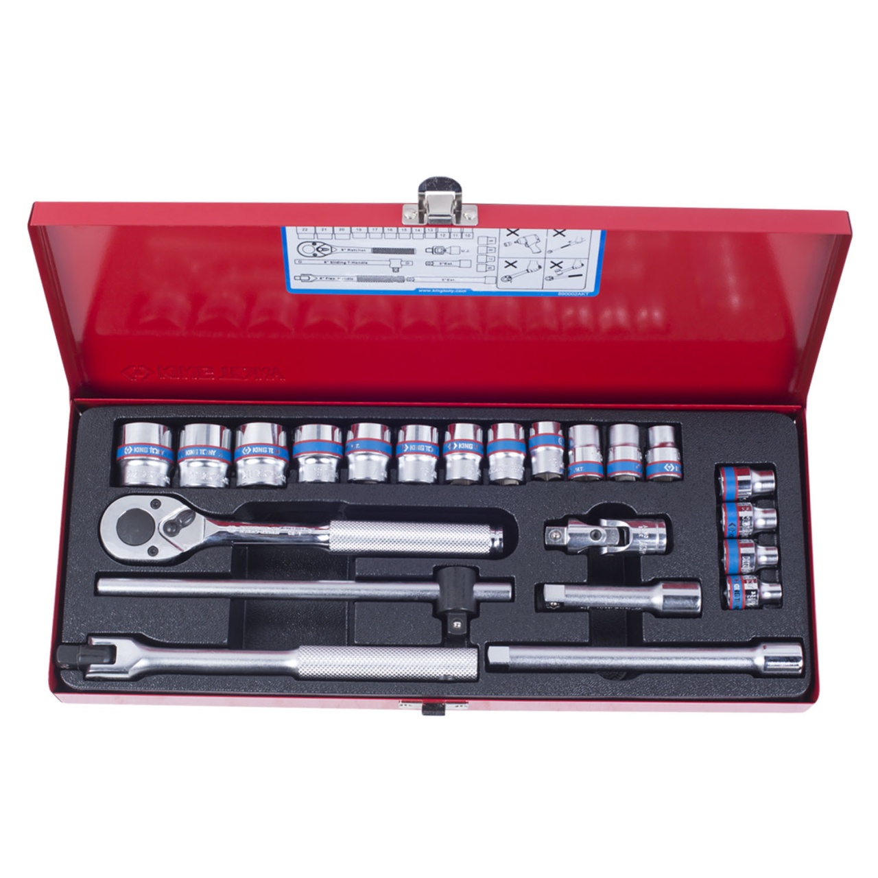 Набор торцевых головок с принадлежностями 3/8'', шестигранные, 6-22 мм, 22 предмета KING TONY 3523MR Набор торцевых головок с принадлежностями 3/8'', шестигранные, 6-22 мм, 22 предмета KING TONY 3523MR купить по цене 7 810 ₽ в интернет магазине ТЕХСАД