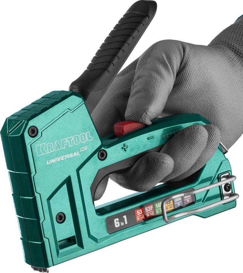 KRAFTOOL 6-в-1, тип 53, 53F, 140, 13, 300, 500, степлер для скоб Universal HD 3188 купить по цене 3&nbsp;290 ₽ в интернет магазине ТЕХСАД