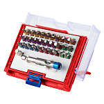 Набор вставок (бит) 1/4'', PH, PZ, Hex, Torx, Slotted, 32 предмета МАСТАК 058-10032C купить по цене 2 600 ₽ в интернет магазине ТЕХСАД