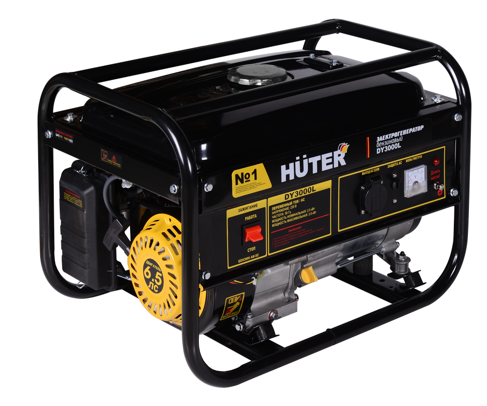 Портативный бензогенератор HUTER DY3000L купить по цене 20 151 ₽ в интернет магазине ТЕХСАД