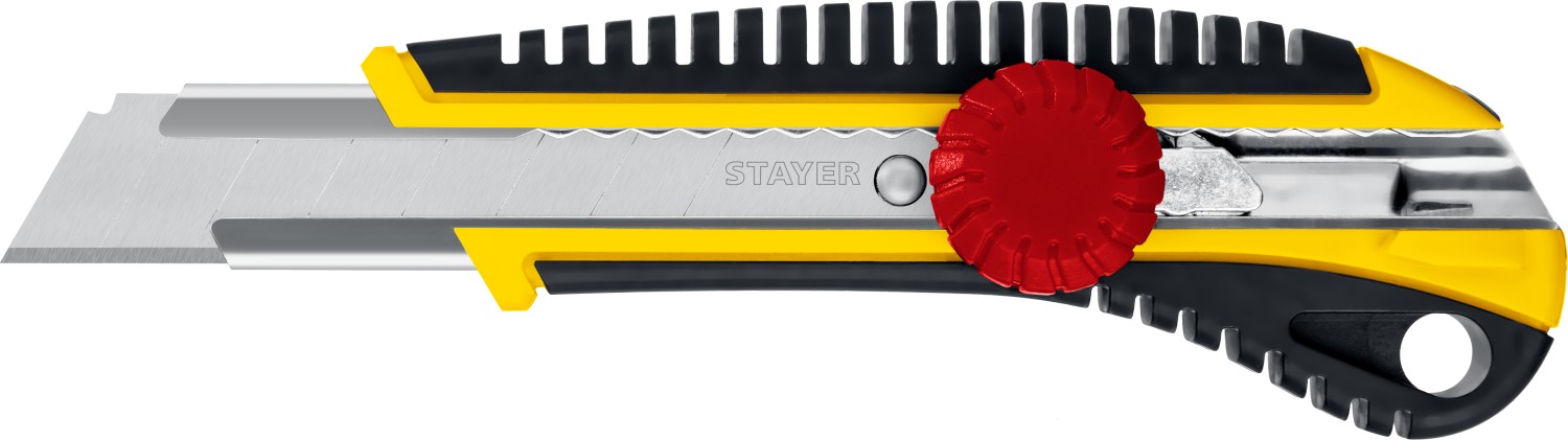 STAYER 18 мм, сегментированное лезвие, винтовой фиксатор, нож KS-18 09161_z01 купить по цене 317 ₽ в интернет магазине ТЕХСАД