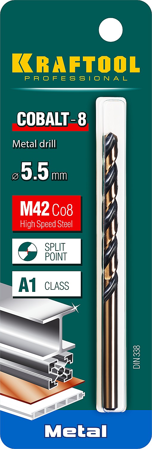 KRAFTOOL Ø 5.5 х 93 мм, HSS-Co (8%), класс A, сверло по металлу 29656-5.5 Pro KRAFTOOL Ø 5.5 х 93 мм, HSS-Co (8%), класс A, сверло по металлу 29656-5.5 Pro купить по цене 280 ₽ в интернет магазине ТЕХСАД